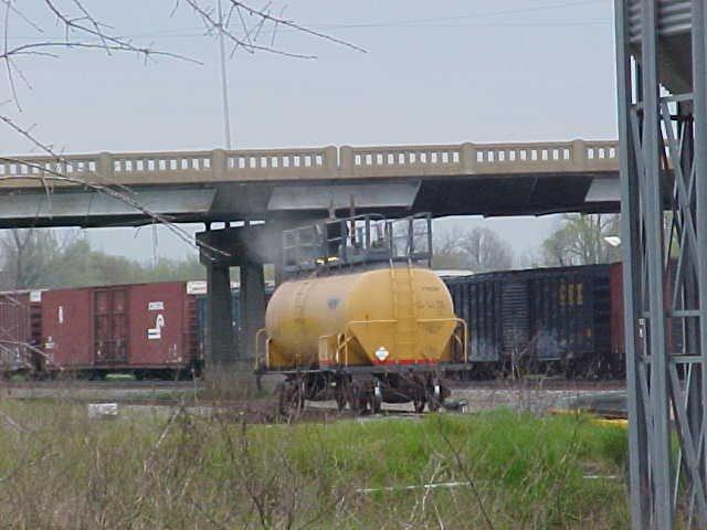 Photo of the yellow rail car used during training.